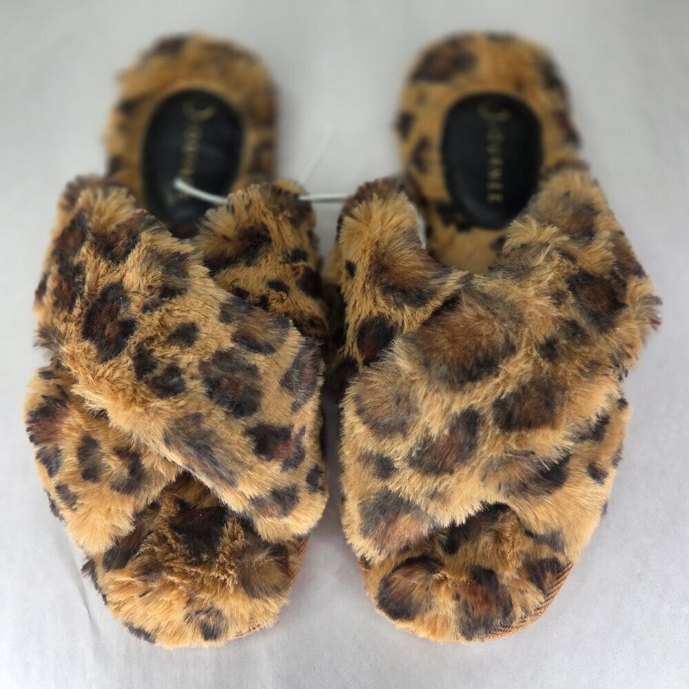 Journee Collection Veedia Slippers - Leopard, Size: 5/6